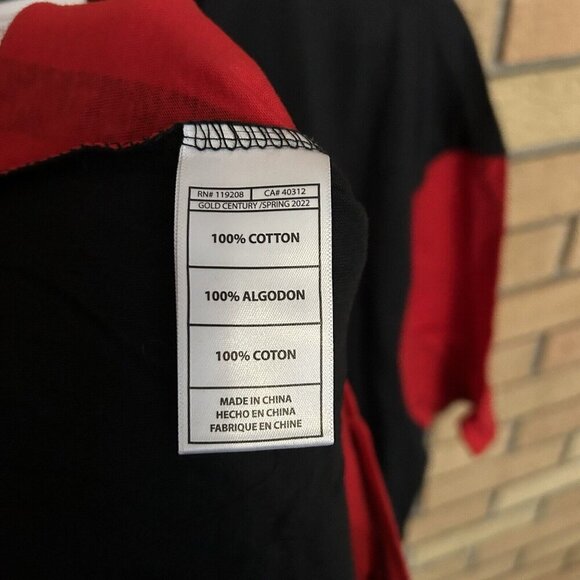 NWT Mitchell & Ness College UNLV Rebels Shirt Red And Black Colorblock Size 3XL - Picture 4 of 6